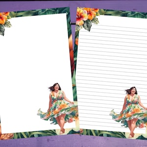 Carta de verão tropical papel para escrita A5 artigos de papelaria forrado/sem forro suprimentos para correspondência
