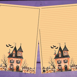 Papel para cartas "Doces ou travessuras" A5, papelaria pautada/sem pautada, suprimentos para amigos por correspondência
