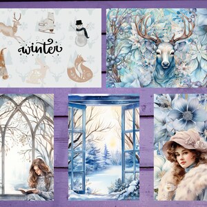 Lot de 1 cartes postales hiver 10 x 15 cm/4 x 6 pi
