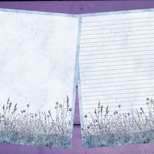Papel de carta Frosty Wildflowers A5 para escrever artigos de papelaria pautados/sem pautados para correspondência