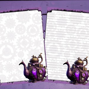 Bule Steampunk Carta para escrever papel A5 Artigos de papelaria forrado/sem forro Penpal Suprimentos