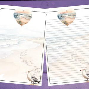 Papel para escrita de cartas de amor oceano A5, artigos de papelaria forrados/sem forro, suprimentos para correspondência
