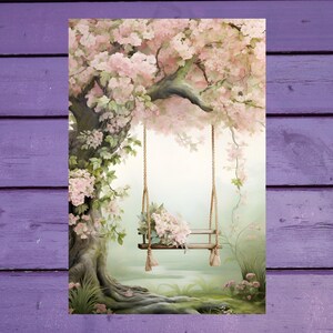 Carte postale Spring Swing 10 x 15 cm/4'x6' in Stylos
