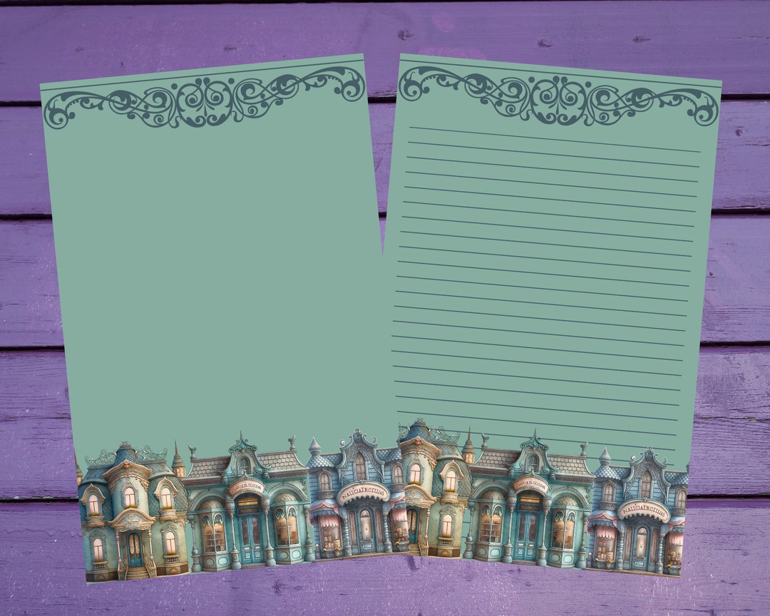 Victorian Street Letter Writing Paper A5 Stationery Lined/unlined ...