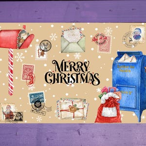 Carte postale postale de Noël 10 x 15 cm/4 x 6 pi