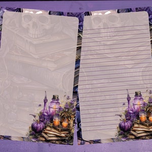 Papel de carta mágica roxa para escrita A5, artigos de papelaria forrados/sem forro, suprimentos para correspondência