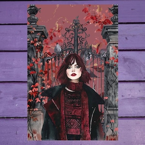 Carte postale automne sombre 10 x 15 cm/ 4'x6' in Stylo