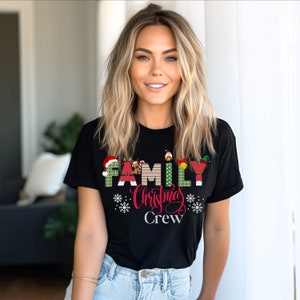 Family Christmas Crew Shirt: Matching Holiday Cotton Top