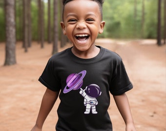 Kids Astronaut T-Shirt: Planet Graphic Tee