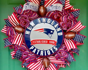 Premium voetbalkrans New England Patriots voor voordeur