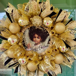 Sparkling Golden Angel Christmas Wreath: Holiday Glam Decor