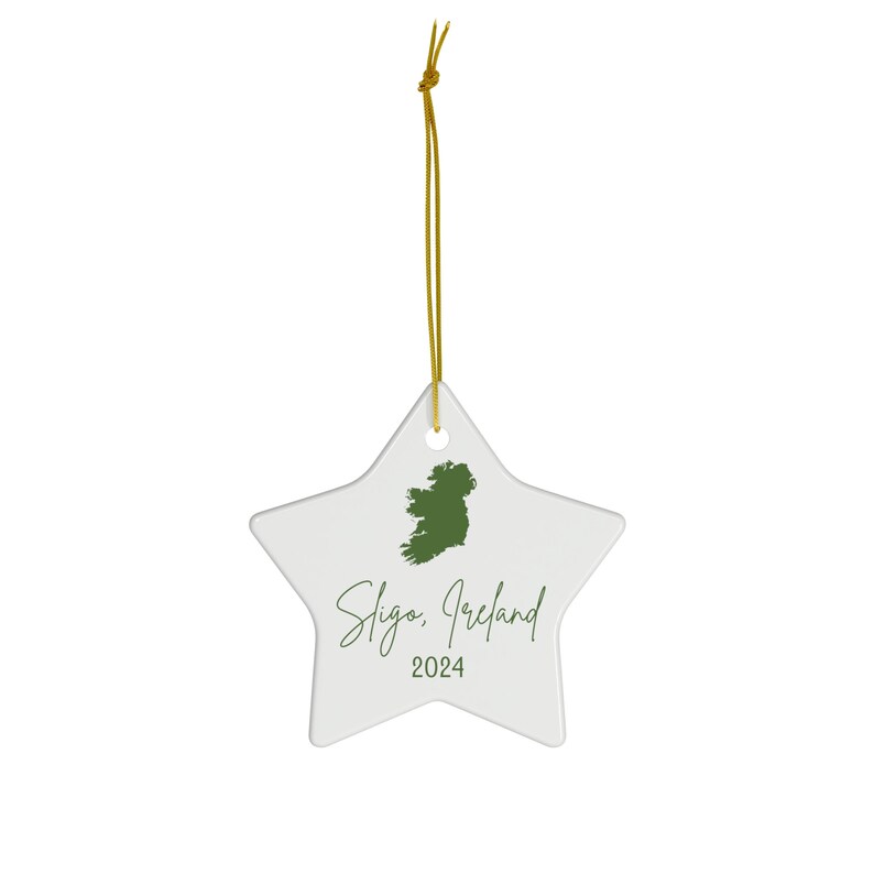 Custom City Ireland 2024 Ornament, Sligo Map Ornament, Ireland Vacation