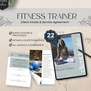 Personal Trainer Programmasjabloon Formulieren Fitness Instructeur Programmering, onboarding klant, contractovereenkomst, bundel fitness-intake