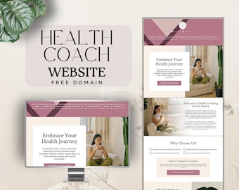 Plantilla de sitio web de coach de salud, negocio de salud y bienestar, plantilla de coaching de salud, nutrición, salud y fitness, plantilla de sitio web de marketing