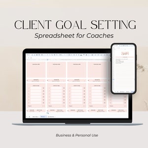 Coachspreadsheet waarmee de klant doelen kan stellen, Google-spreadsheet, gezondheidscoach, fitnesscoach, voedingscoach, doelen stellen, doelentracker,