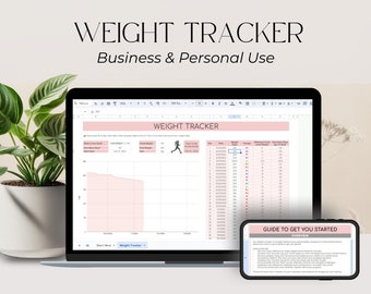 Weight Tracker Spreadsheet Google Sheets, Weight Loss Planner, Daily Weekly Weigh-in Chart, Weight Journal, Health Coach client, fitness