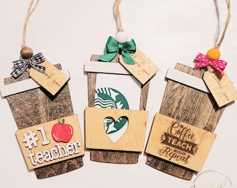 Teacher Gift Card Holder | Teacher Coffee Gift | Christmas Gifts | Caffeine Addict | DIY
