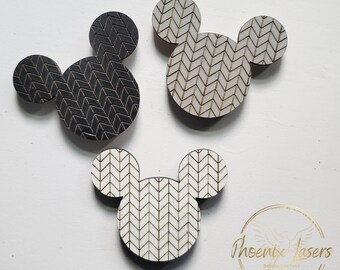 Herringbone Mouse Magnets | Set Of Four |  Fridge Magnet | Farmhouse Decor | Magnet Board