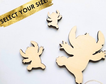 Stitch Wood Cutout, Experiment 626, DIY Disney Crafts