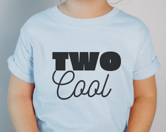 Two Cool Birthday Tee|Kids Birthday tops|Custom Age Tee|Two Year Old|Second Birthday|Toddler Tees