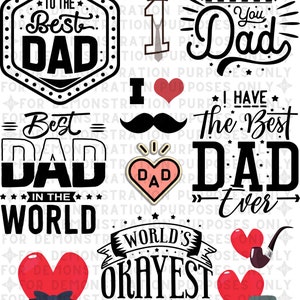 Über 30 SVG DAD Design Bundle Vatertag Prost auf den besten Papa Schnurrbart Papa Nummer eins Papa Bester Papa der Welt Super Dad Instant
