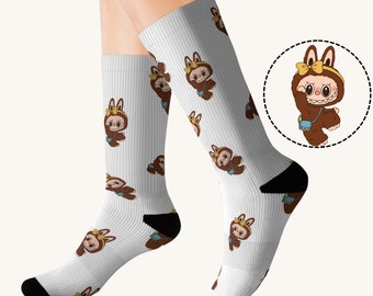 Labubu Socks: Unisex Cartoon Character Socks for Lunar New Year