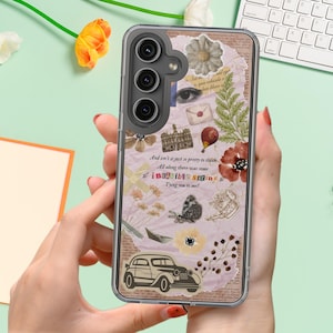 Invisible String Lyrics Phone Case: Scrapbook Collage Samsung Galaxy