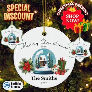 Personalized Family Christmas Ornament 2025: Custom Ceramic Keepsake