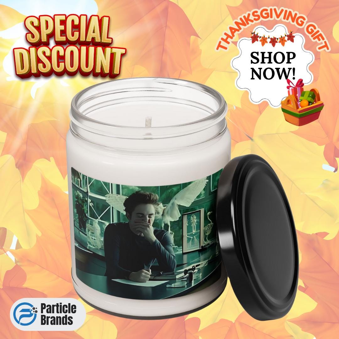 Funny Edward Stinky Face Soy Scented Candle Twilight Meme Candle Bathroom Bedroom Decor Thanksgiving Gift Funny Scented Candle Decor