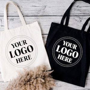 Custom Logo Tote Bag, Personalized Tote Bag Bulk, Custom Tote Bag With Logo, Gift for Friend,Promotional Tote Bag,Reusable Personalized Gift