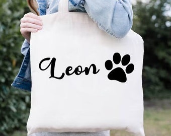 Custom Canvas Tote Bag Gift For Dog Mom