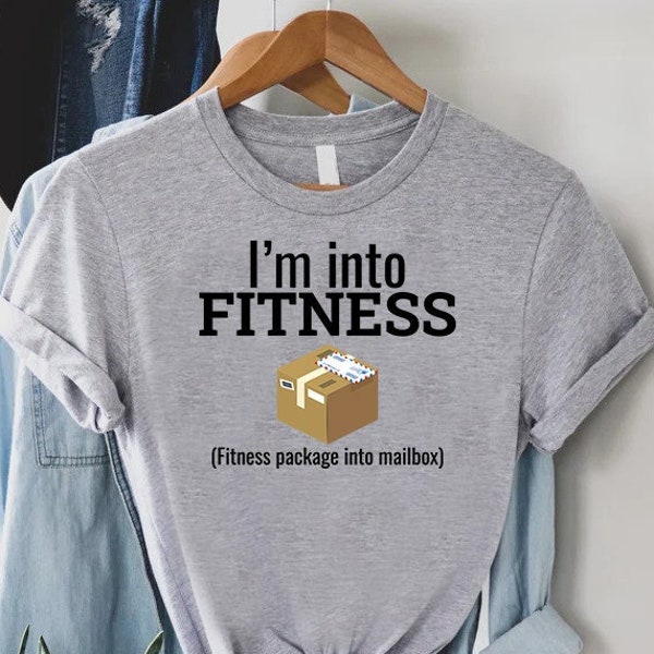 Postal Worker T-shirts, Postal Worker Gift,Fitness Package Into Mailbox Funny Mailman Tshirt,Mail Carrier Tee, Delivery Service Office Shirt