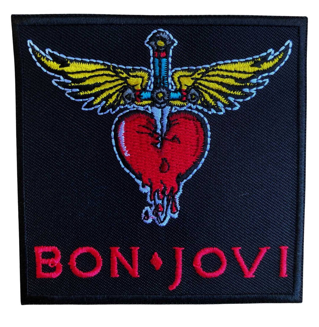Bon Jovi Embroidered Patch 2 Heart Logo Etsy