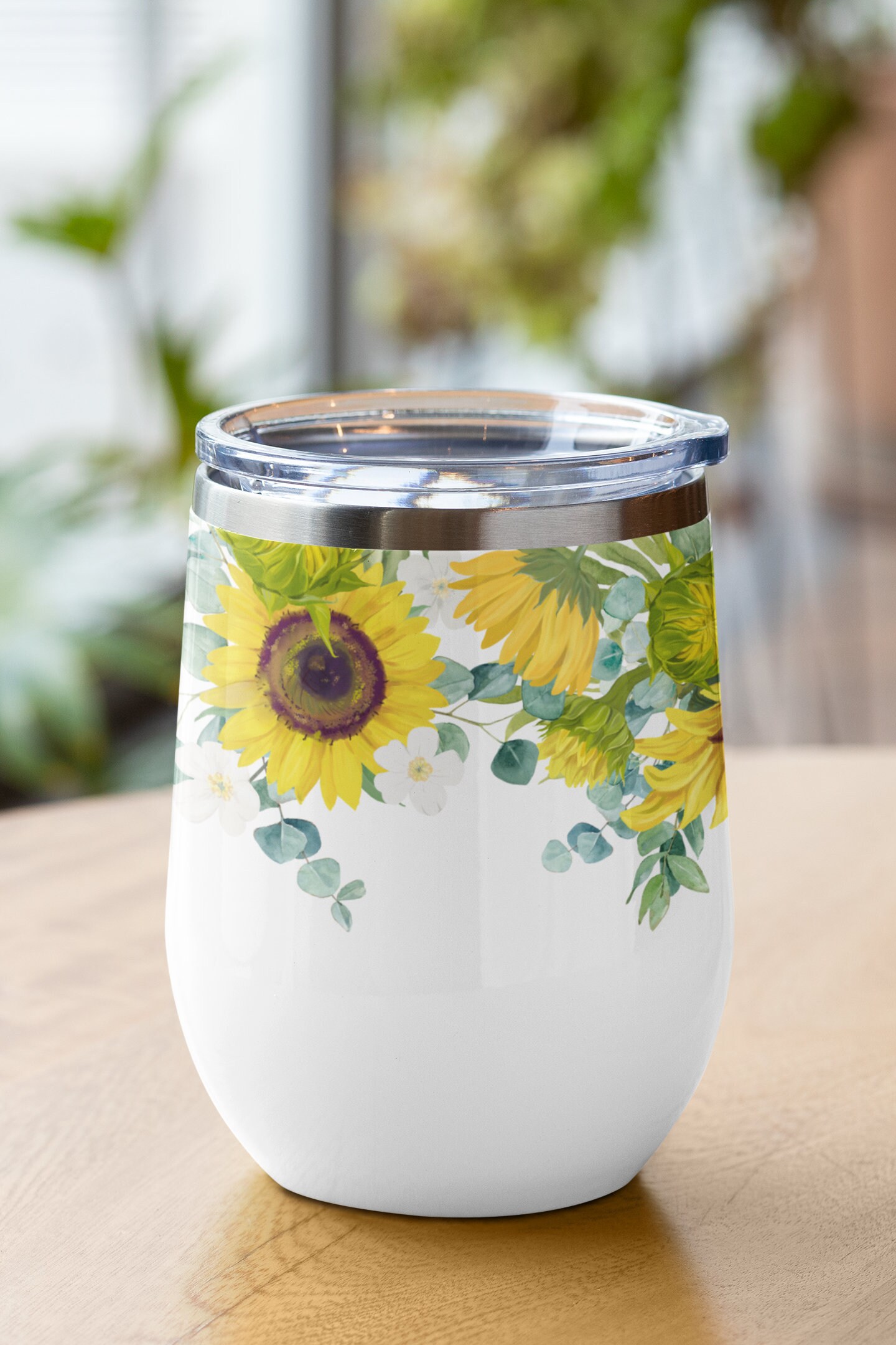 Spring Flowers Stainless Steel Wine Tumbler
