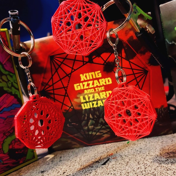 Nonagon Infinity 3D Keychain - King Gizzard and the Lizard Wizard