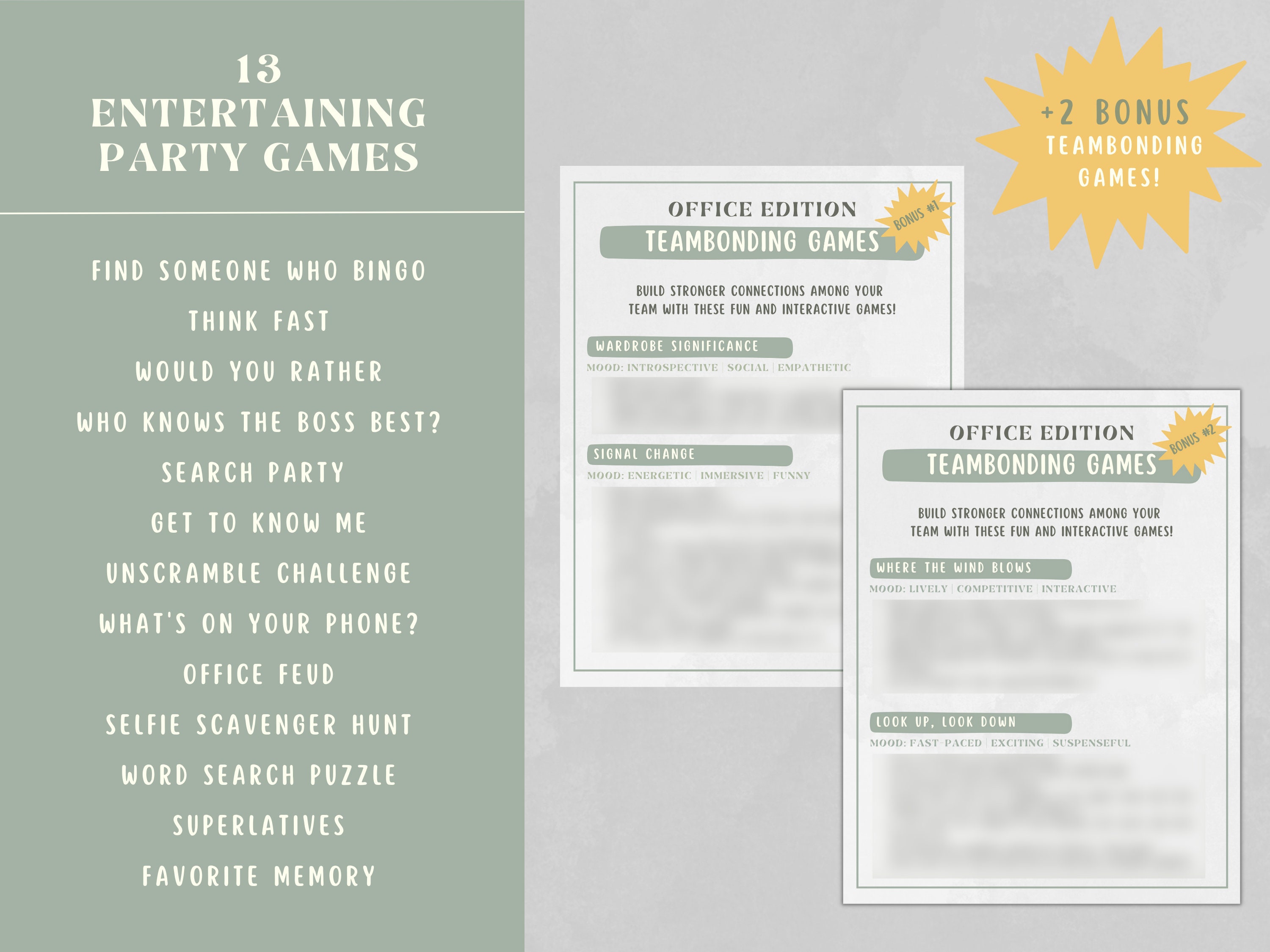 15 Modern Office Party Games Printable Bundle Work Party Icebreakers Instant Download Happy Hour