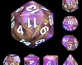 Royal Purple Aurora 7-Dice Set