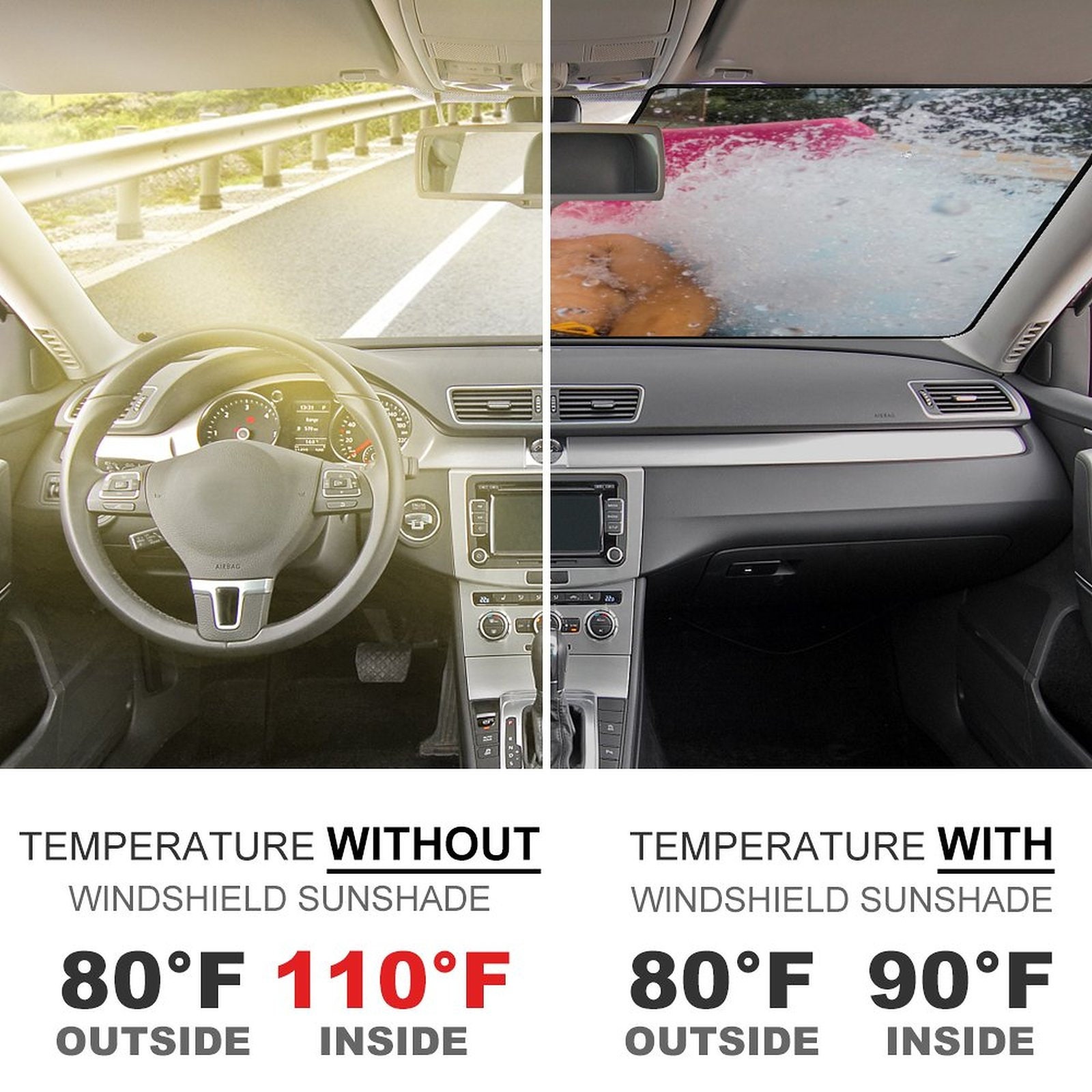 Winshell Splash Custom Car Windshield Sunshade Summer Splash Auto Sun Shade ...