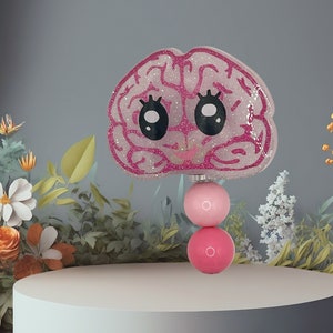 Brain Badge Reel: Shimmering Neurology ID Holder