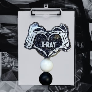 Heart Skeleton Hand X-Ray Badge Reel: Radiology Tech ID