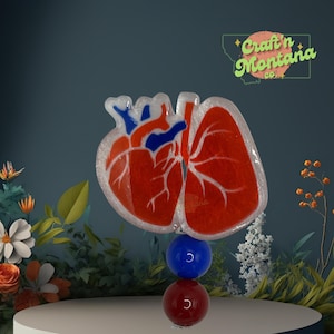 Heart and Lungs Badge Reel: Acrylic Medical ID