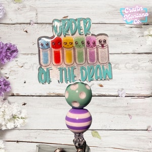 Order of the Draw Badge Reel: Phlebotomy Lab ID Holder