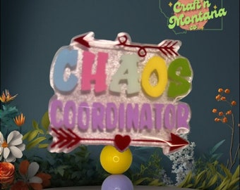 Chaos Coordinator Badge Reel: Funny Acrylic Nurse ID Badge