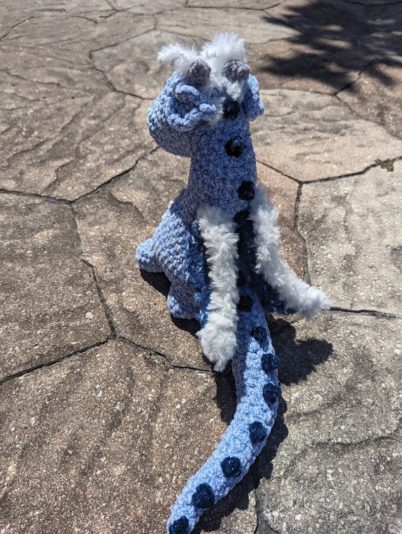 Crochet Dragon Pattern Low Sew Plushie Pattern image 7