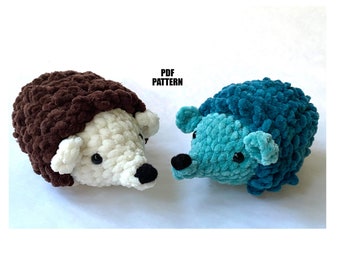 Hughie Hedgehog No Sew Virkad Amigurumi Plysch Mönster PDF-fil