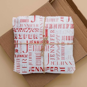 Carta da regalo personalizzata Natale, carta velina personalizzata, carta velina natalizia con nome personalizzato, regalo personalizzato per lei Natale