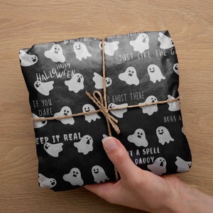 Decorazione per feste di Halloween Citazioni spettrali personalizzate Carta velina, Carta da regalo di Halloween, Regali di Halloween Carta velina personalizzata, Halloween