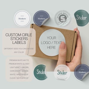 Kreis Benutzerdefiniertes Logo-Aufkleber-Blatt Personalisierter Business Logo-Aufkleber für die Verpackung Rund Business Logo Label Benutzerdefinierte Danke Aufkleber Glänzend