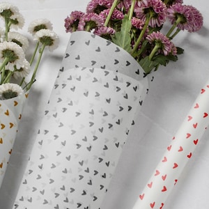 Carta velina con cuori dorati, argento rossi, per la festa della mamma, confezione regalo con cuori, carta da regalo per la suocera, confezione regalo per la festa della mamma