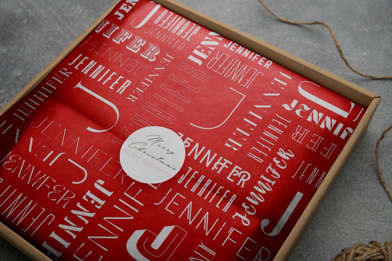 Custom Name Christmas Tissue Paper, Christmas Tissue Paper Name Gift